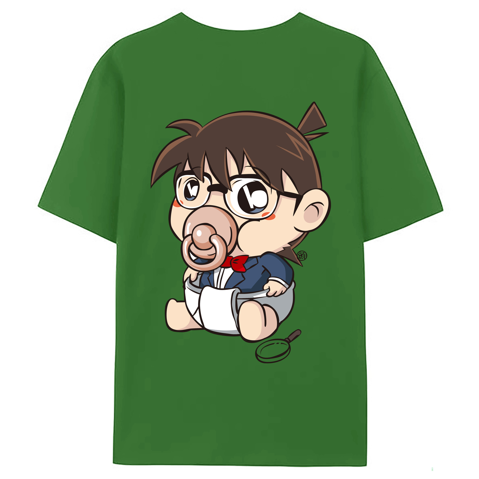 （画像用） 名探偵コナン 江戸川 コナン Detective Conan Conan Edogawa レディース半袖Tシャツ(バックプリント)